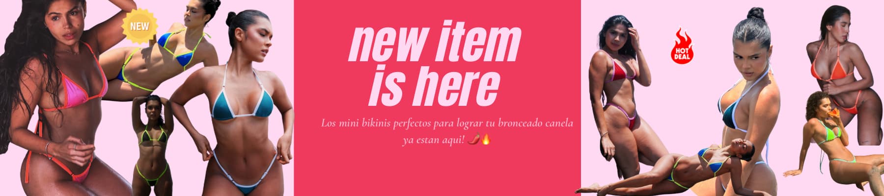 Banner mini bikini bronceador